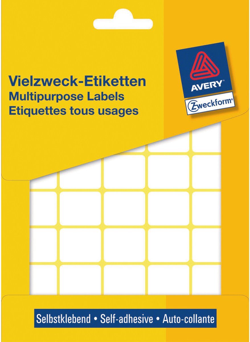Avery Hausmarke 3318 manuelles Etikett, 22 x 18 mm, weiß
