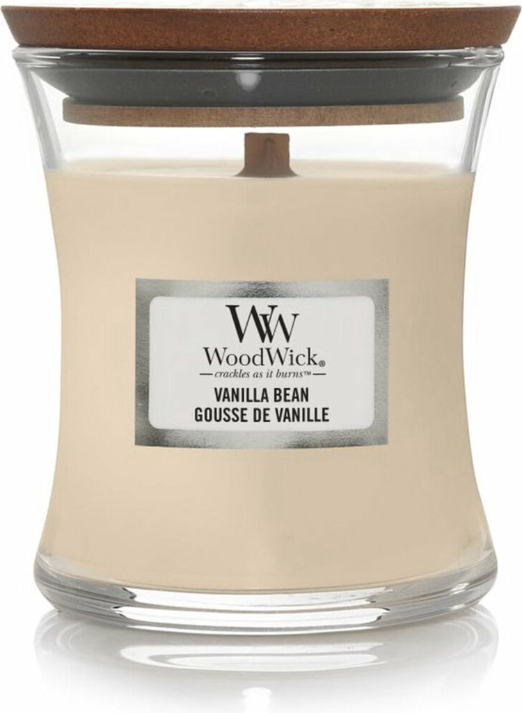 Woodwick Duftkerze Minikerze – Vanilleschote – 20 Brennstunden – 85 g – 8 cm ø 7 cm