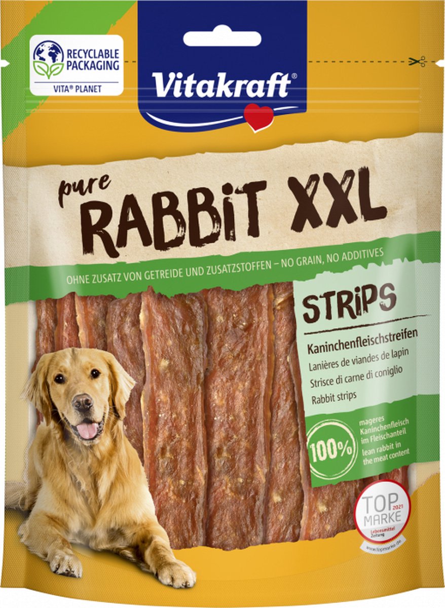 Vitakraft Kaninchen XXL Filetstreifen Hund – Hundesnack – 250 Gramm