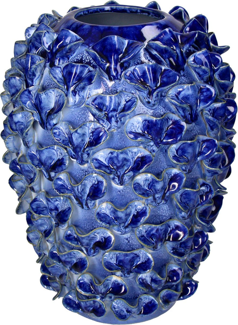 HD Collection Vase Steingut blau 23x23x30,5cm
