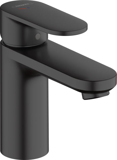 Hansgrohe Lackmischung – Waschtischarmatur – Einhebelbedienung – Kaltstart energiesparend – ohne Ablaufgarnitur – 100 mm Größe – mattschwarz