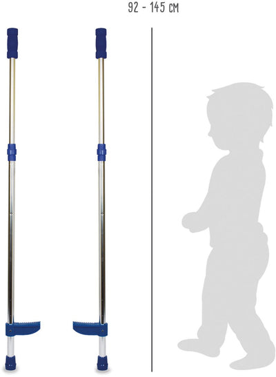 Kleine Fußmetallstelzen einstellbares Blau, 145 cm