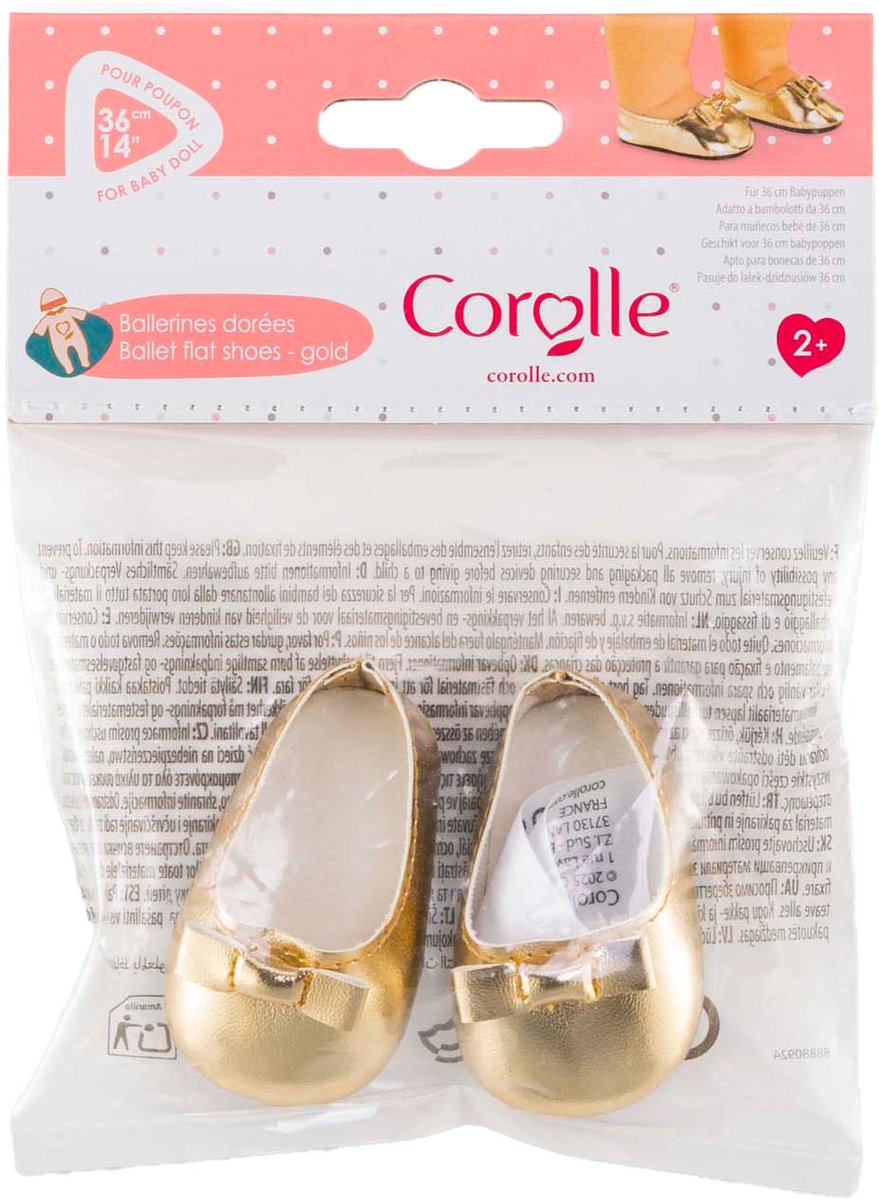 Corolle Gold Ballet Flat Schuhe für Baby Pop, 36 cm
