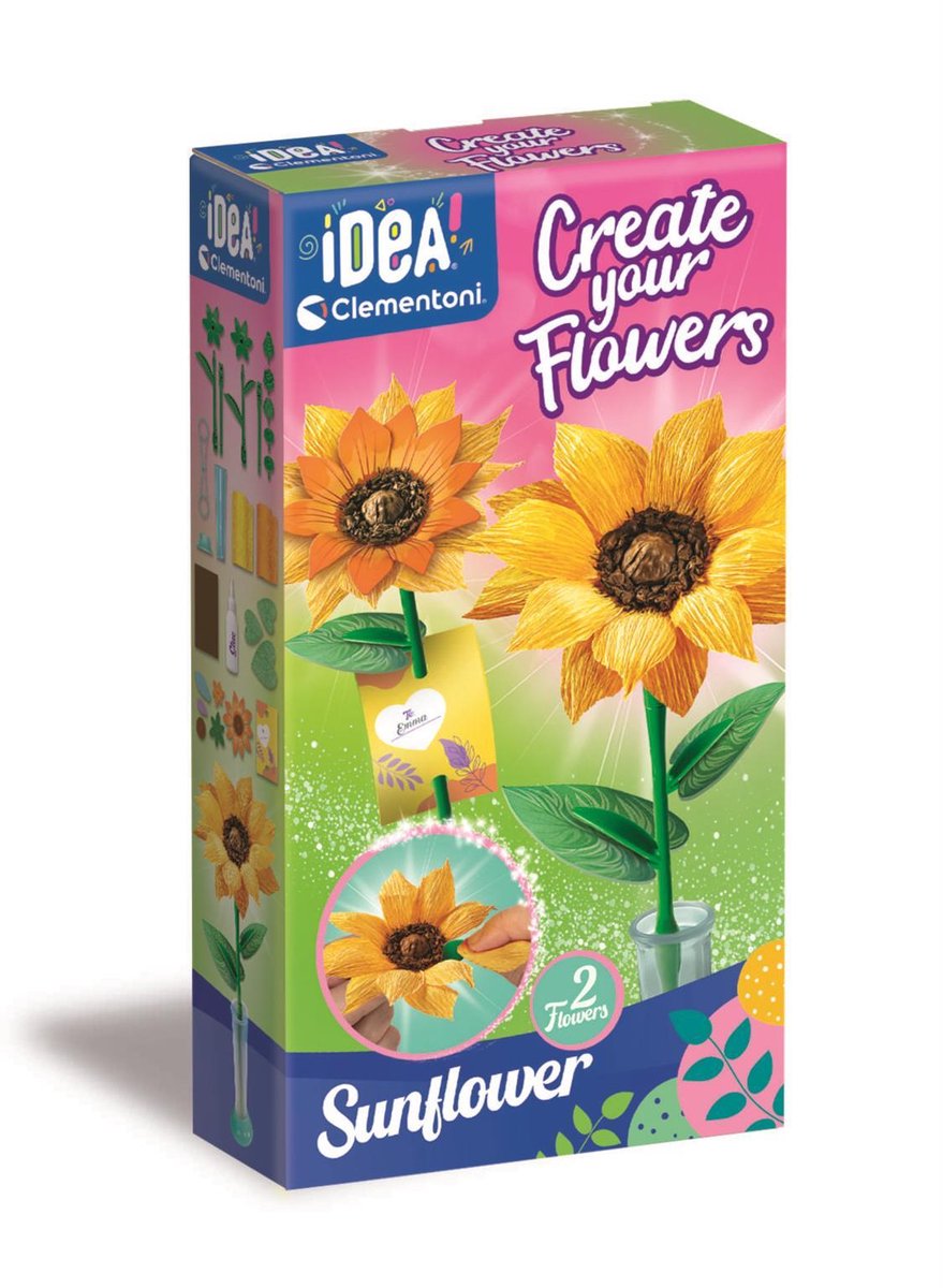 Clementoni-Idee: Machen Sie Ihre eigenen Blumen – Sonnenblume