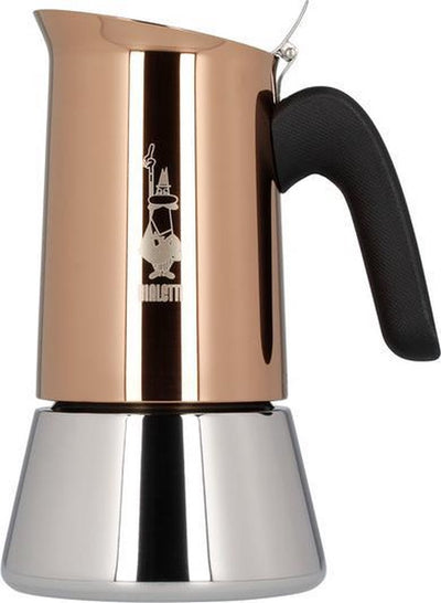 Bialetti Venus 6 Tassen Kupfer – Espressokanne aus Edelstahl – 270 ml – induktionsgeeignet – italienisches Design