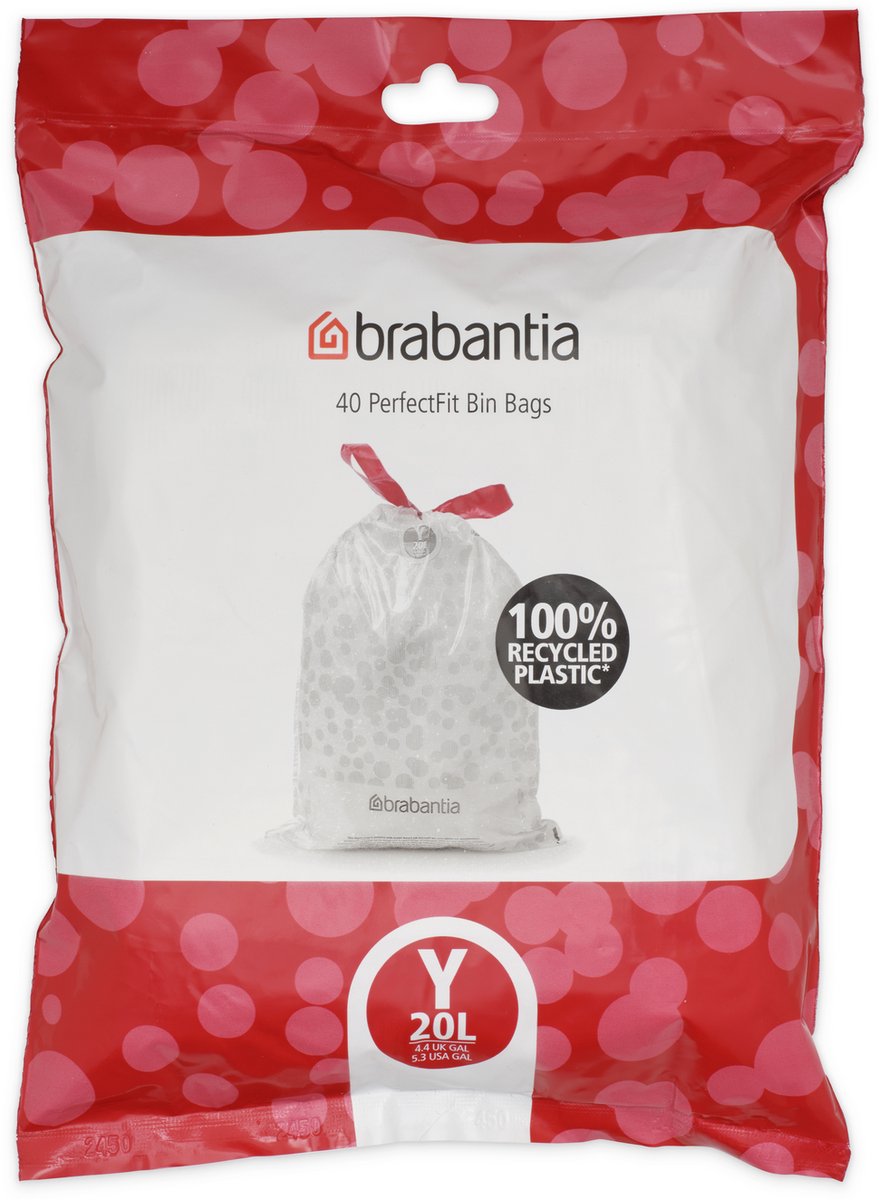 Brabantia Perfectfit Müllsäcke – 20 l – Code Y – 40 Stück