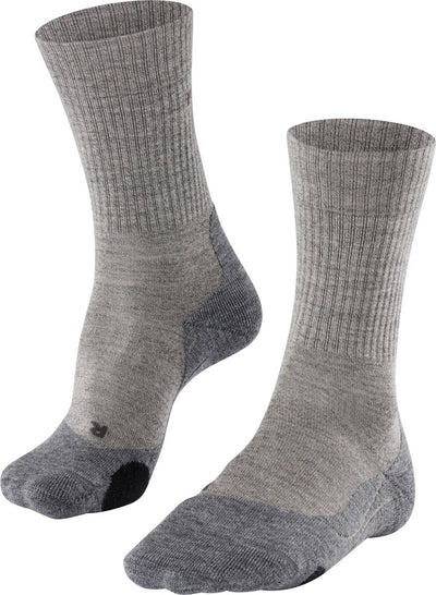 Falke TK2 Wool Wandersocken Anti-Blasen, mittlere Polsterung Merinowolle Sportsocken Damen Beige – Größe 39-40