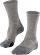 Falke TK2 Wool Wandersocken Anti-Blasen, mittlere Polsterung Merinowolle Sportsocken Damen Beige – Größe 39-40