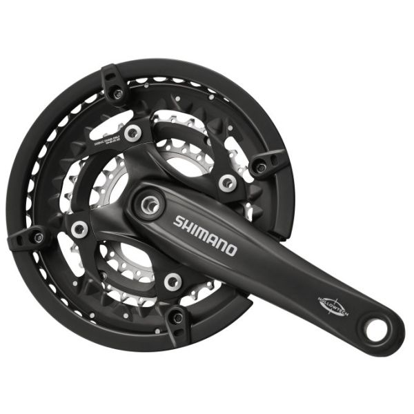 Shimano Kurbel 3 x 10 Speed ​​Trekking FC-T521 mit 175-mm-Kurbel 44-32-24T Octalink Schwarz