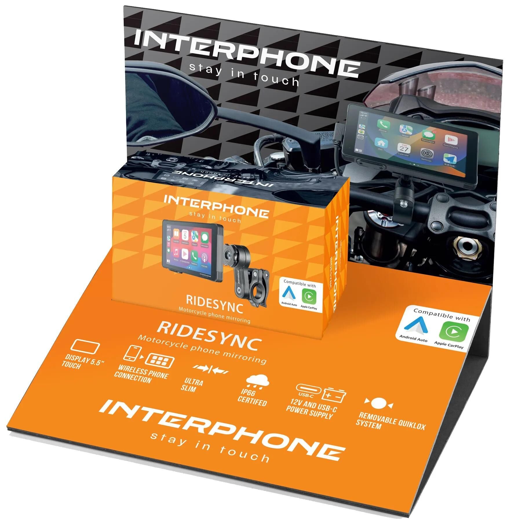 Interphone Verkaufsdisplay Display Thekendisplay Ridesync
