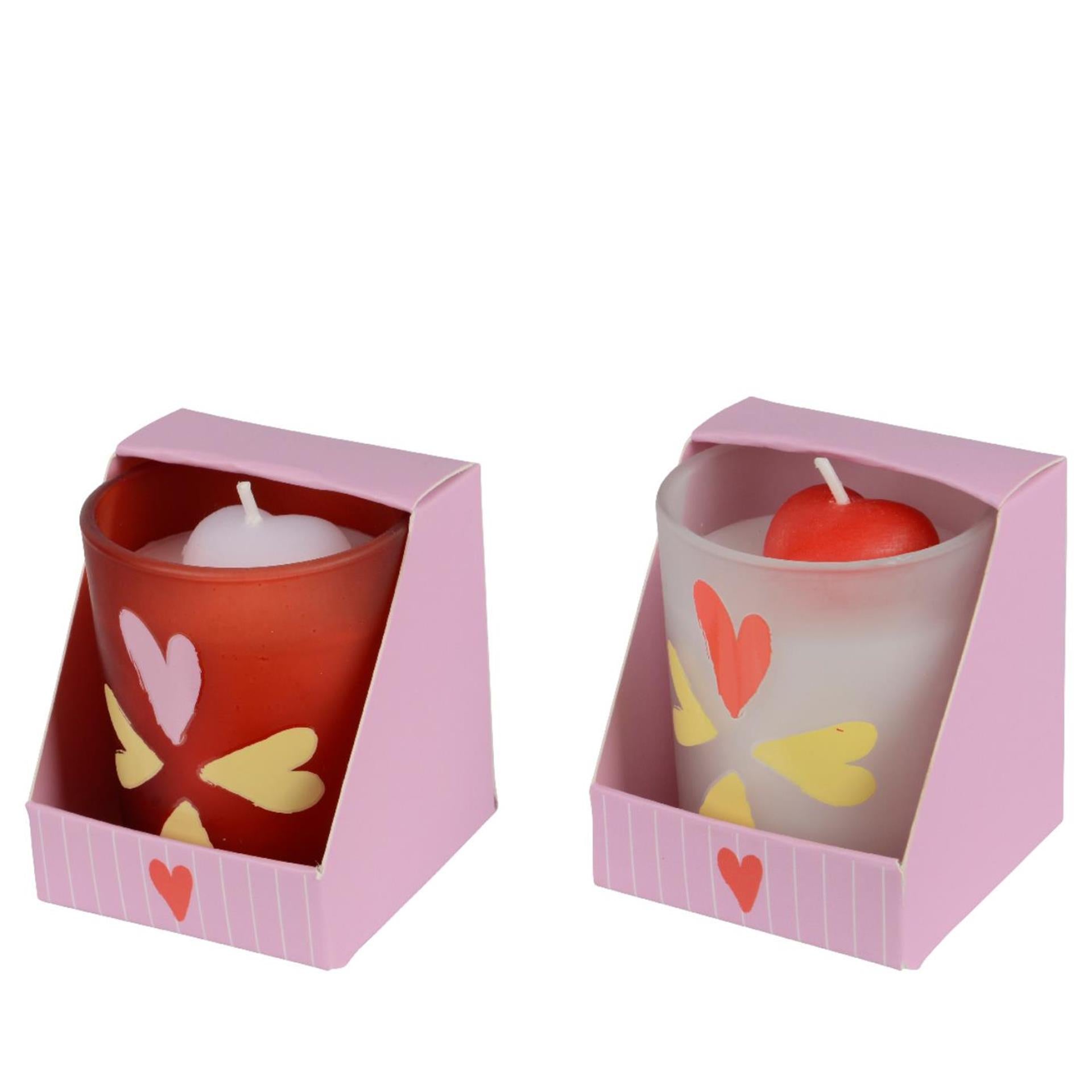 Decoris-Kerze im Glas, H6,8 cm, Herz