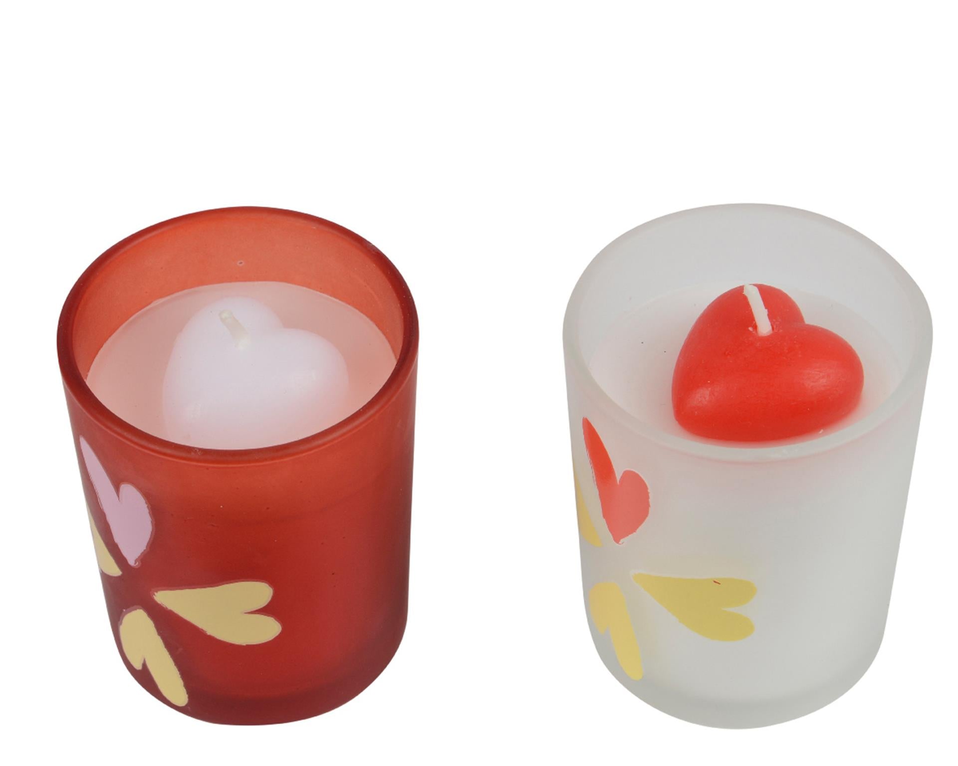 Decoris-Kerze im Glas, H6,8 cm, Herz