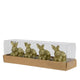 Decoris Teelicht-Kaninchen-Set, 4 H6 cm, Gold