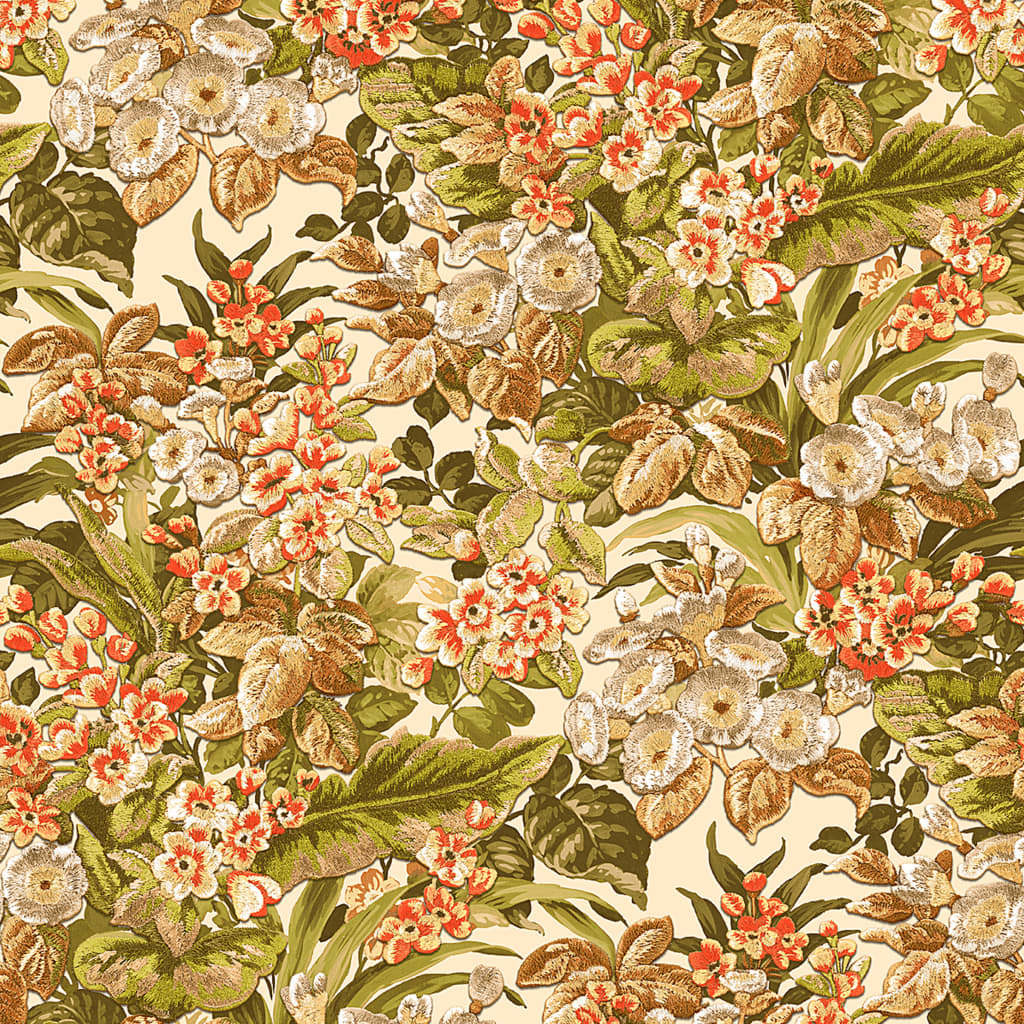 Niederländische Wandverkleidung Niederländische Wandverkauftapeten Blumengrün