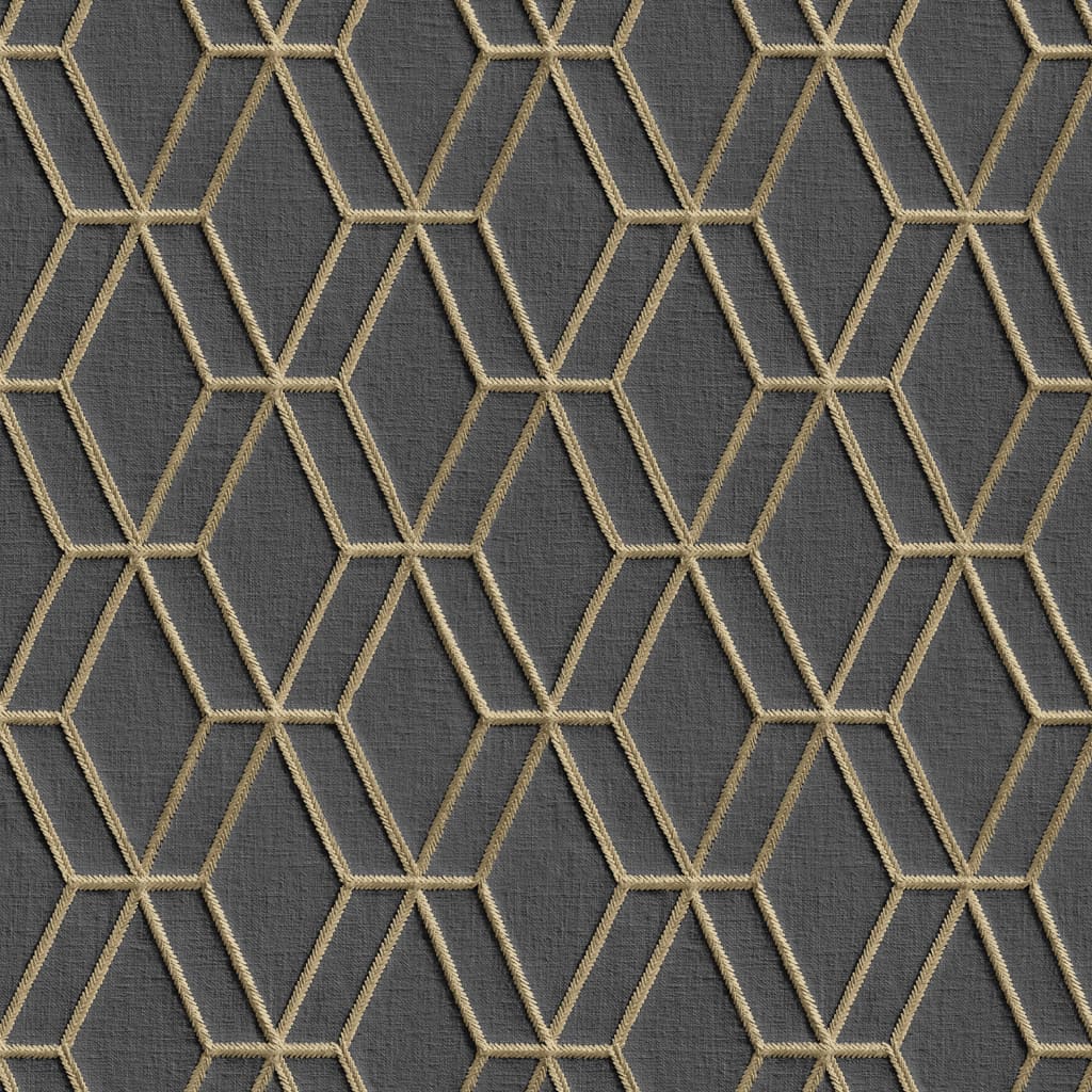 Niederländische Wandverkleidung Niederländische Wandverkauftpaper hexagonal schwarz und goldfarben