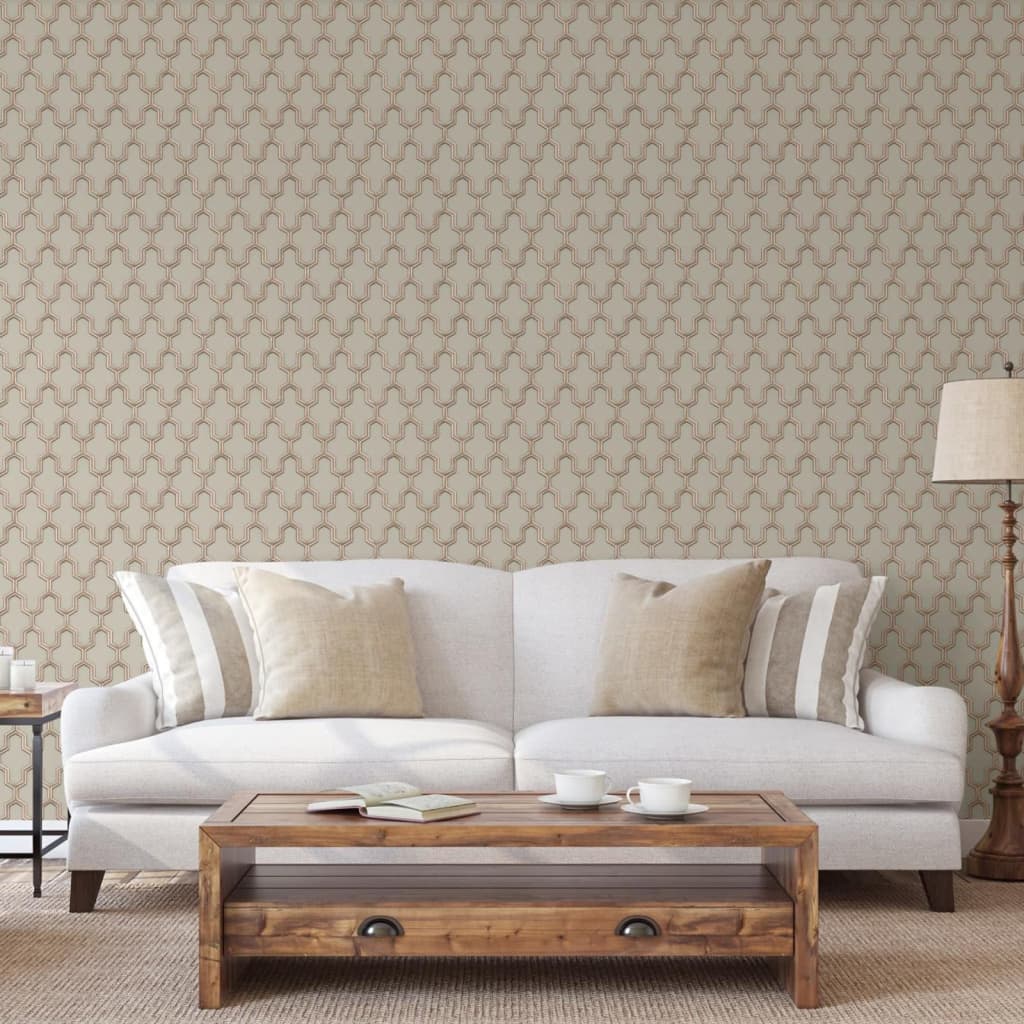 Niederländische Wandverkleidung niederländische Wandverkleidungen Wallpaper Geometrisches Gold und Grün