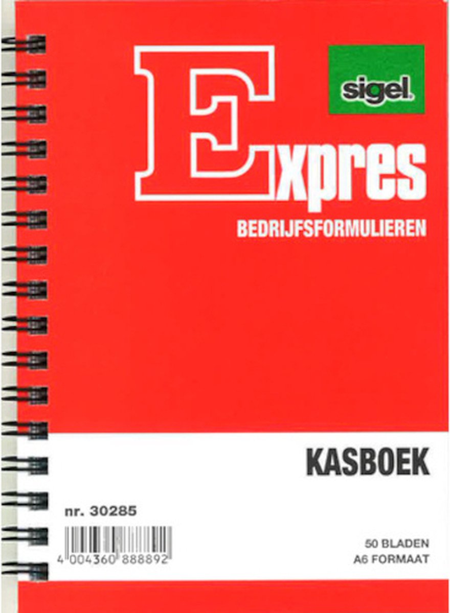 Sigel Kassenbuch - A6 - Express - Standmodell - Spiralblock mit 50 Blatt - SI-30285