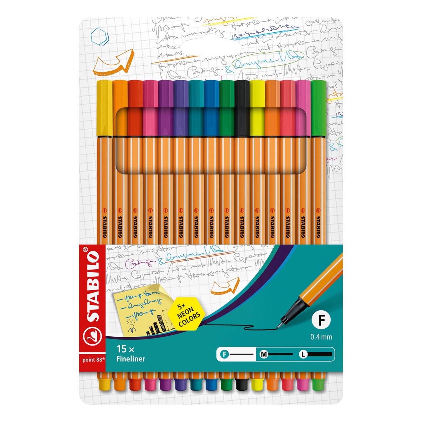 Stabilo Point 88 Fineliners, 15st.