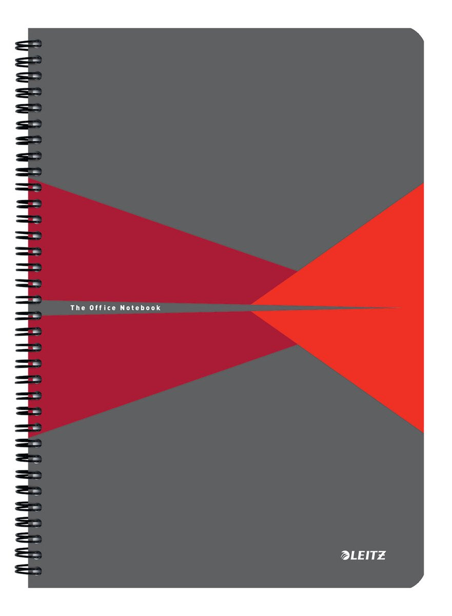 Leitz Büro-Notizbuch A4 liniert – mit PP-Einband – 80-Gramm-Papier – rot