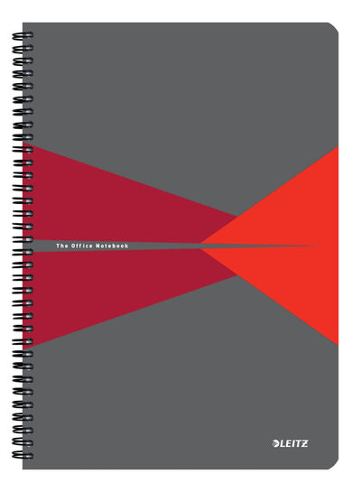 Leitz Büro-Notizbuch A4 liniert – mit PP-Einband – 80-Gramm-Papier – rot