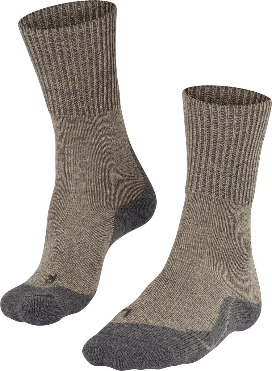 Falke TK1 Wool Anti-Blister dickes Woll-Funktionsmaterial Wandersocken Damen Beige – Größe 39-40