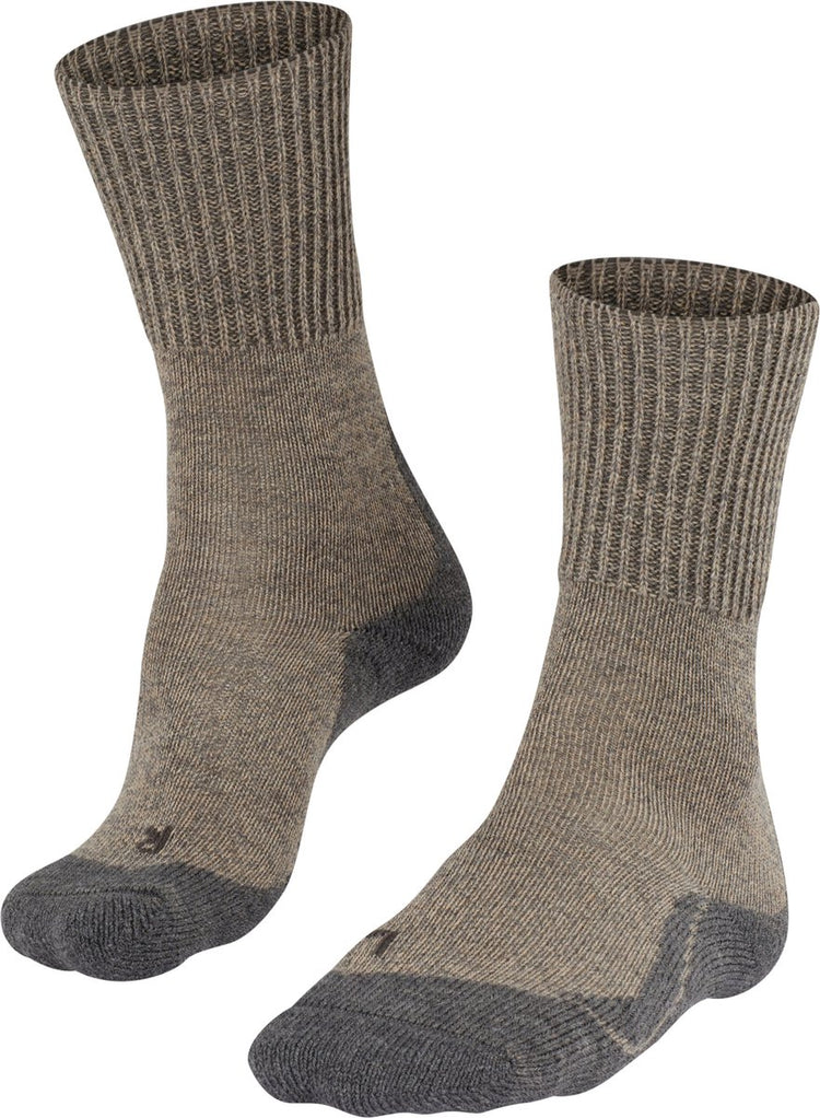 Falke TK1 Wool Anti-Blister dickes Woll-Funktionsmaterial Wandersocken Damen Beige – Größe 39-40