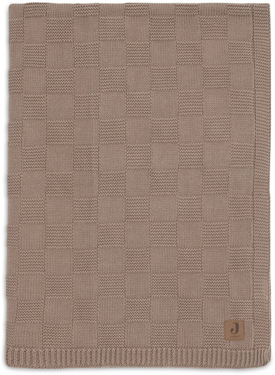 Jollein Babydecke für Kinderbett – 100 x 150 cm – Boxstrick – Milchkaffee