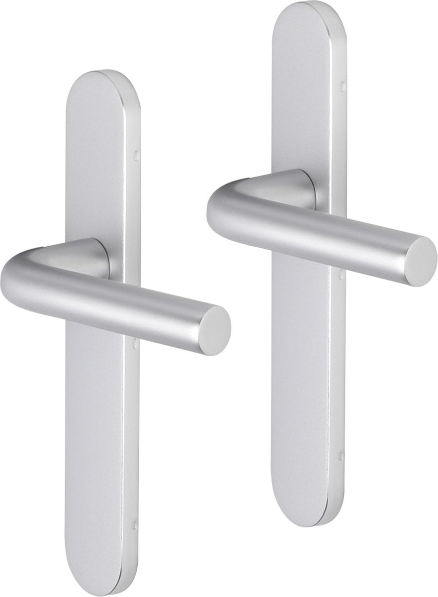 Impresso Türgriff – Bolton – für den Innenbereich – ovales Türschild – Aluminium – 2 Stück