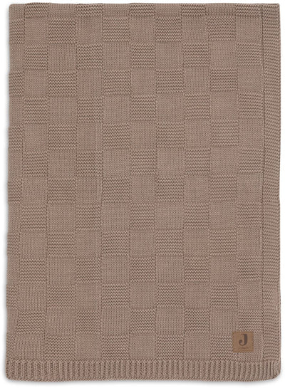 Jollein Babydecke für Kinderbett – 100 x 150 cm – Boxstrick – Milchkaffee