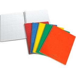 Spiralnotizbücher 60g m2 14x22cm kariert 5x5mm starke Spirale
