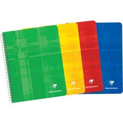 Spiralschrift-Clairfontaine-Karton 883, 90 g m2, 16,5 x 21 cm, liniert, 120 Seiten, 60 Blatt