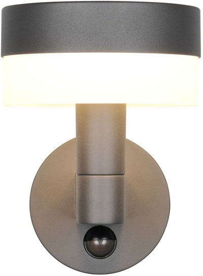 Trio Mackenzie - Wandleuchte - Anthrazit - inkl. 1x SMD 8W - Bewegungsmelder - Wandmontage - nicht für externen Dimmer geeignet - nicht dimmbar - Außenbeleuchtung - IP54