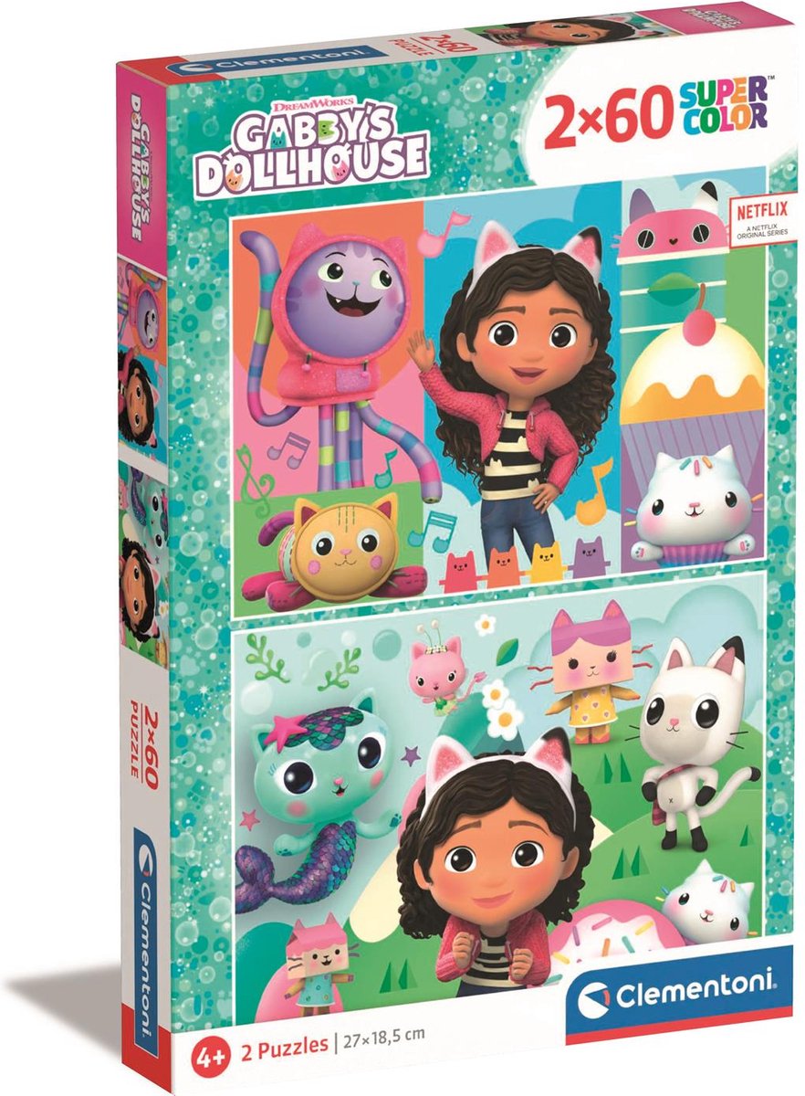 Clementoni Puzzle Gabbys Poppenhuis, 2x60st.