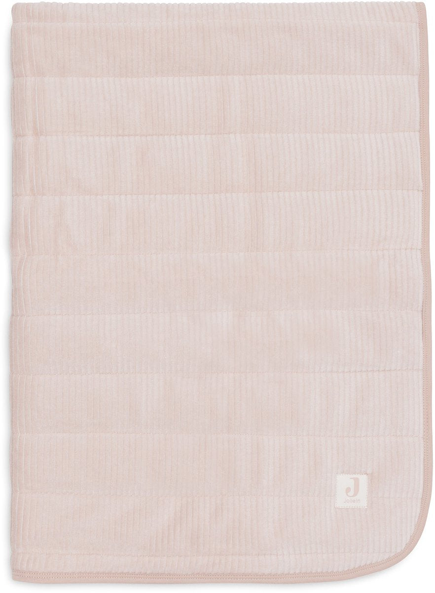 Jollein Babydecke für Kinderbett – 75 x 100 cm – Samtripp – Wildrose
