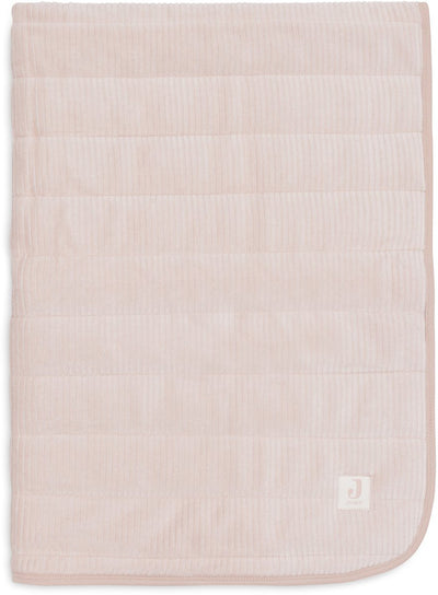 Jollein Babydecke für Kinderbett – 75 x 100 cm – Samtripp – Wildrose