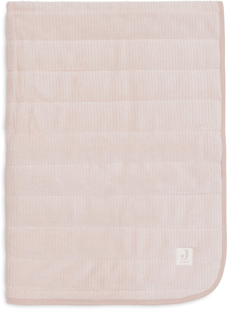 Jollein Babydecke für Kinderbett – 75 x 100 cm – Samtripp – Wildrose