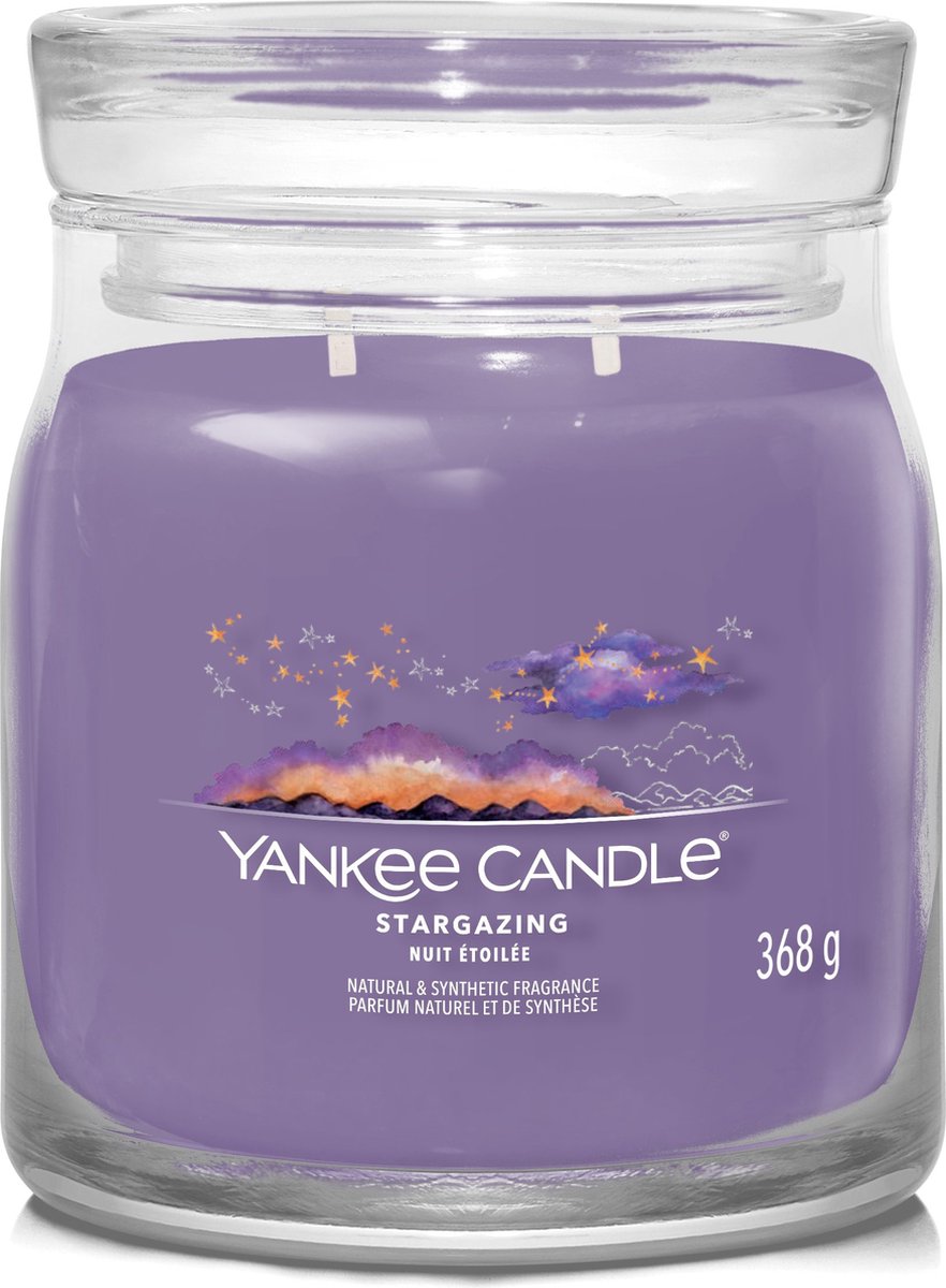 Yankee Candle – mittelgroße Duftkerze „Stargazing“ – 50 Brennstunden – 2 Dochte