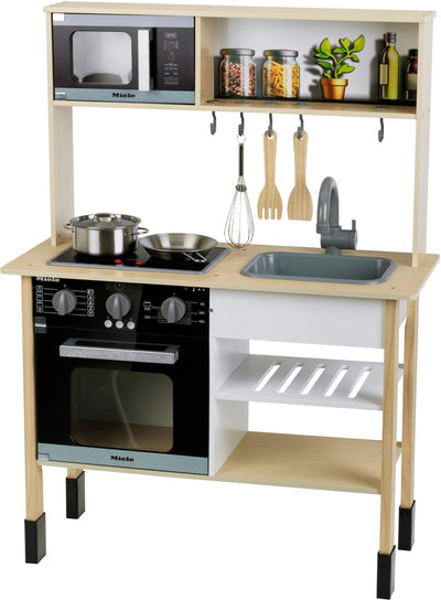 Klein Toys - Miele Holzspielzeugküche - 70x30x91 cm - inkl. Licht- und Soundeffekte - Holz