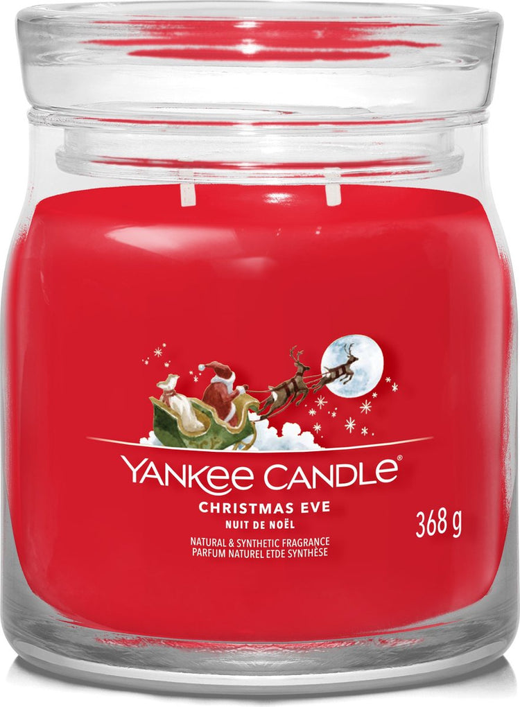 Yankee Candle – Mittlere Duftkerze für Heiligabend – 50 Brennstunden – 2 Dochte