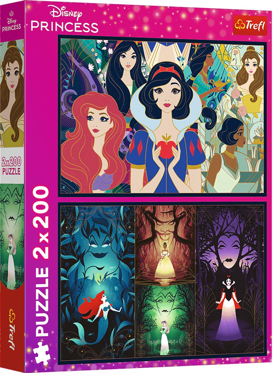 Trefl Puzzle Disney Princess – 2x200 Teile – bezaubernde Prinzessinnen.