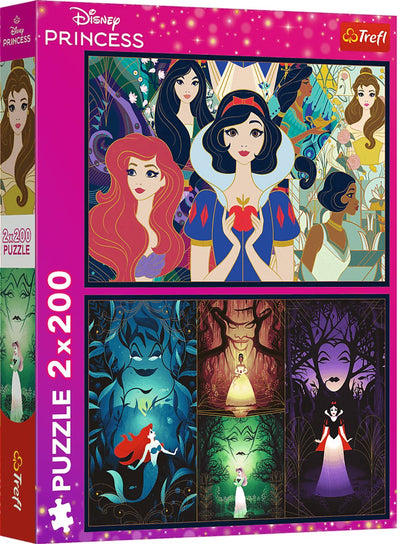 Trefl Puzzle Disney Princess – 2x200 Teile – bezaubernde Prinzessinnen.