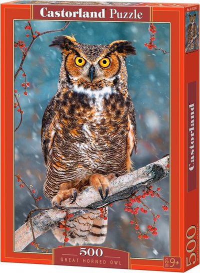 Castorland Virginia-Uhu – Puzzle – 500 Teile – Satin-Finish – perfekte Passform – europäische Qualität