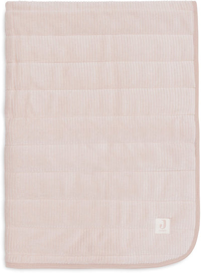 Jollein Babydecke für Kinderbett – 75 x 100 cm – Samtripp – Wildrose