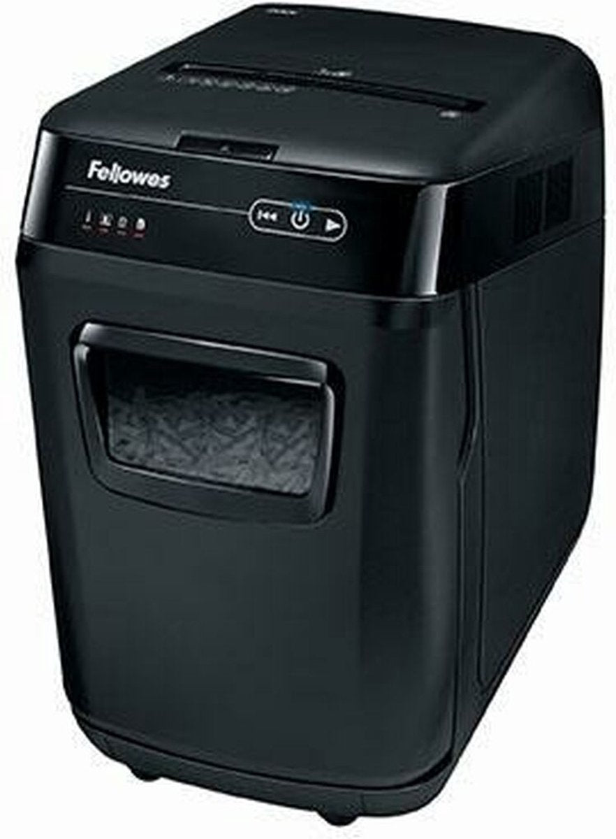 Fellowes Automax 200c Aktenvernichter – automatisch – P-4 – 200 Blatt – SilentShred – Schwarz