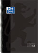 Oxford School Europeanbook – Notizbuch – farbiger Rand – A4+ – Raute 5 mm – 80 Blatt – 4 Löcher – Hardcover – Schwarz
