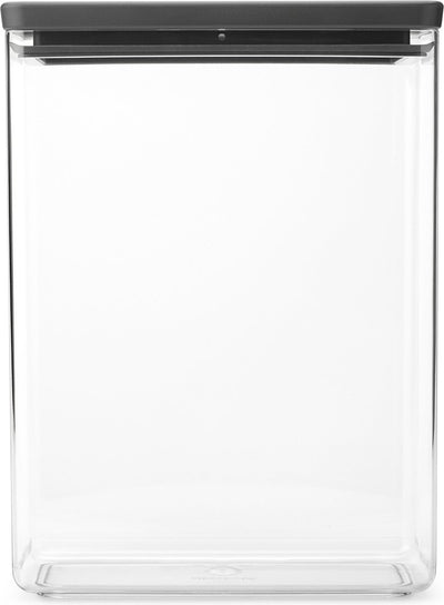 Brabantia leckere+ Vorratsdose – stapelbar – 5,4 l – dunkelgrau