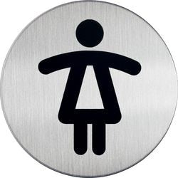 Bild Informationstafel Damentoilette aus robustem Edelstahl