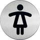 Bild Informationstafel Damentoilette aus robustem Edelstahl