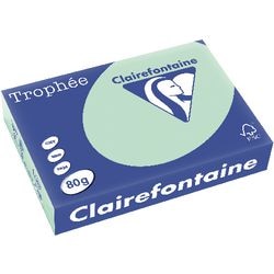 Farbiges Papier Trophäe Clairfontaine 1975 80g m2 A4 Pastellgrün