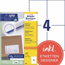 Etiketten avery zweckform 3483 universal 105x148mm